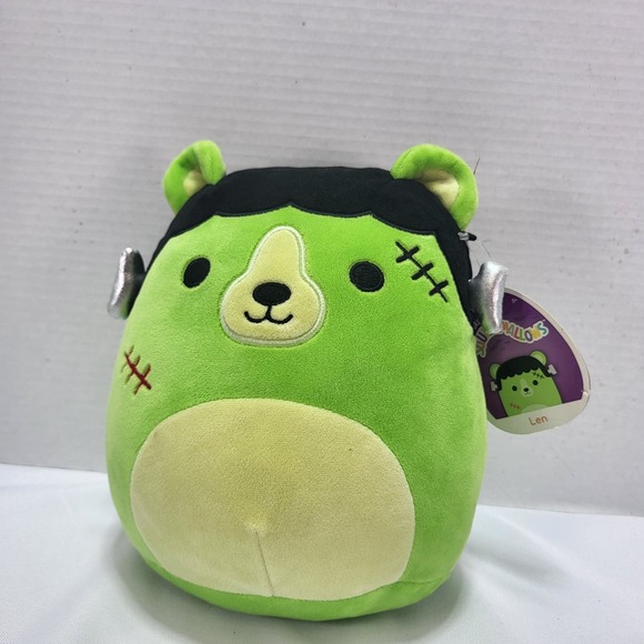 Squishmallow 2021 Halloween 8" Len the Franken Bear Plush Doll Toy - Picture 1 of 7